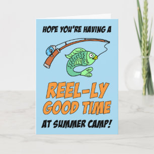Zomer Kamp Vissen Mooie Vis Leeg Kaart