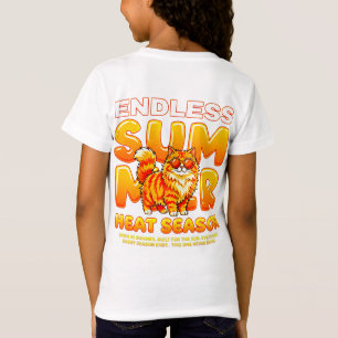 Zomer Kat Schattig Hitte Seizoen - Esthetisch Retr T-shirt