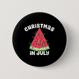 Zomer kerst juli in kerst in juli kerst ronde button 5,7 cm
