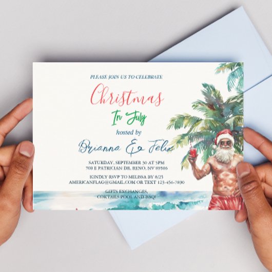 Zomer Kerstman I Kerstmis in juli Kaart