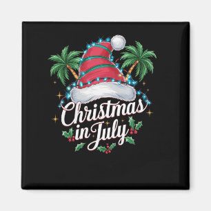 Zomer Kerstman muts en palmbomen - Trocal Kerstmis Magneet