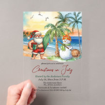 Zomer Kerstman & Sneeuwman Kerstmis in juli 