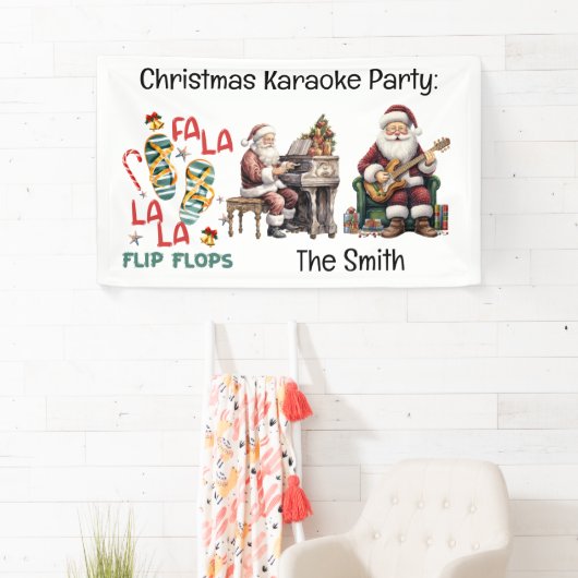 Zomer Kerstmis in juli Sinterklaas op het strand Spandoek (Insitu)