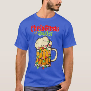 Zomer Kerstmis in juli Zomer Roosterlampons T-shirt