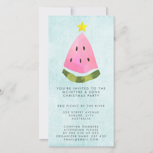 Zomer Kerstmis Kerstfeest Personeelsfeest BBQ (Voorkant)