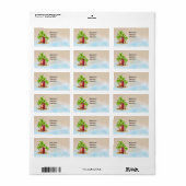 Zomer Kerstmis met Sinterklaas op het strand Etiket (Full Sheet)