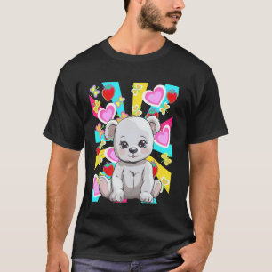 Zomer Kind Retro Beer Teddydbeer Aardbei T-shirt