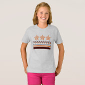 Zomer Kinder Drie-Sterren Stripes T-shirt (Voorkant volledig)