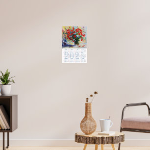 Zomer klaprozen. Kunstkalender 2025 Poster