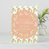 Zomer Kleine Mango Tropische Uitnodiging (Staand voorkant)