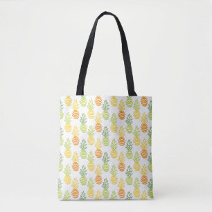 Zomer kleurrijke ananas fruit multikleur patroon draagtas
