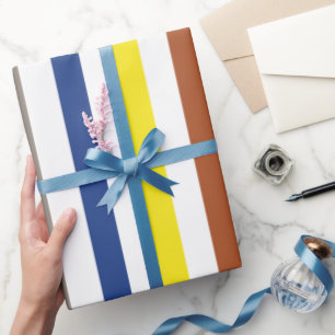 Zomer Kleurrijke Strepen Cadeaupapier