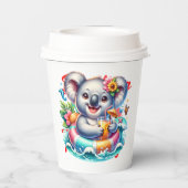 Zomer Koala Sublimatie Clipart Papieren Bekers (Achterkant)