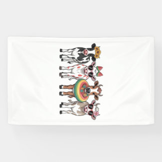 Zomer koeien PNG, strandboerderij Spandoek