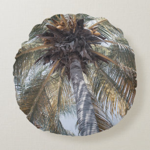 Zomer Kokos Chill Palm 1 Rond Kussen
