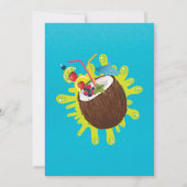 Zomer kokosnoot Verjaardag Pool Party Kaart (Achterkant)