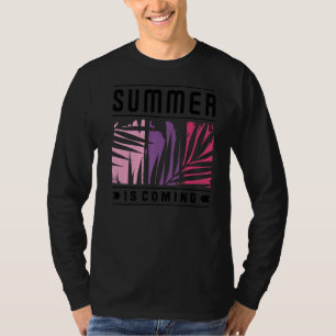 Zomer komt aan Tropische vakantie Palm Summer 1 T-shirt