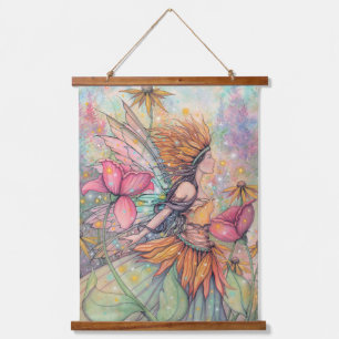 Zomer Koningin Bloem Fee Fantasie Kunst Hangend Wandkleed