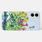Zomer, kwikstaart, wilde bloemen Case-Mate iPhone case (Achterkant (horizontaal))