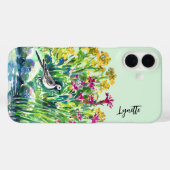 Zomer, kwikstaart, wilde bloemen Case-Mate iPhone case (Achterkant (horizontaal))