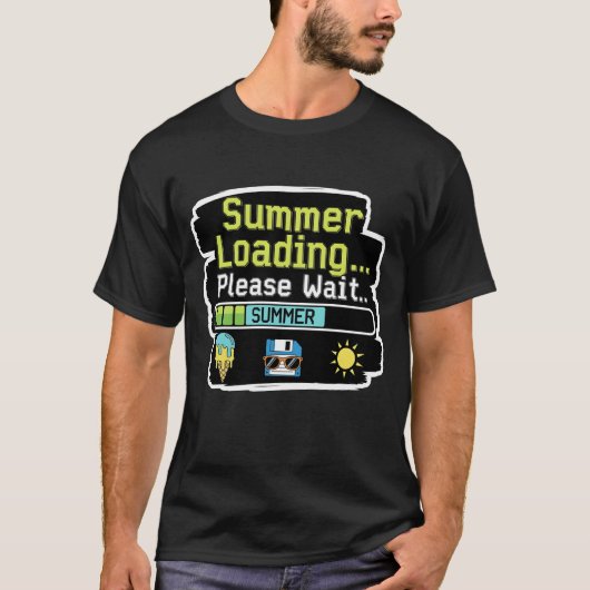 Zomer laden... wacht alsjeblieft - Grappige Tech T-shirt (Voorkant)