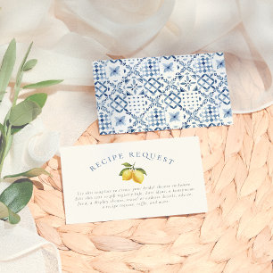 Zomer Lemon en mediterrane Tegels Vrijgezellenfees Informatiekaartje