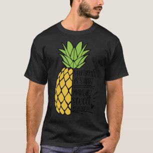 Zomer leraar leven maken het zoete ananas t-shirt