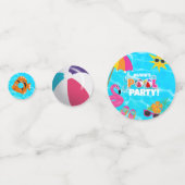Zomer Leuk Zwembad Party Aangepaste Naam Confetti (Voorkanten)