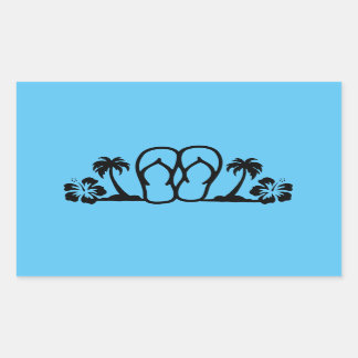 Zomer Leuke Teenslippers Palmbomen Stickers