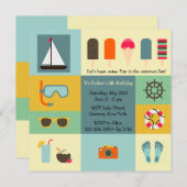 Zomer leuke uitnodiging (Voorkant / Achterkant)