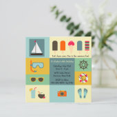 Zomer leuke uitnodiging (Staand voorkant)