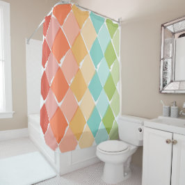 Zomer levendige kleuren patroon douchegordijn