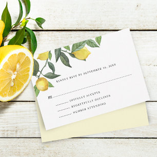 Zomer Limoen Arrangement RSVP Kaartje