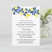 Zomer Limoen Brunch Bruiloft Kaart (Staand voorkant)