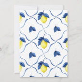 Zomer Limoen Brunch Bruiloft Kaart (Achterkant)