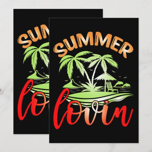 Zomer Lovin Zomervakantie Kaart (Voorkant / Achterkant)