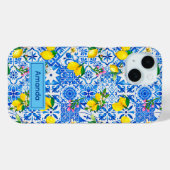 Zomer majolica blauw Siciliaanse citrus Mediterraa Case-Mate iPhone Case (Achterkant (horizontaal))