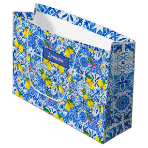 Zomer majolica blauw Siciliaanse citrus Mediterraa Groot Cadeauzakje