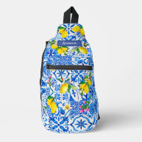 Zomer majolica blauw Siciliaanse citrus Mediterraa