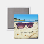 Zomer Meisje Magnet Magneet (Voorkant / Achterkant)