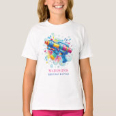 Zomer Meisje Verjaardag Water Pistool Battle T-shirt (Voorkant)