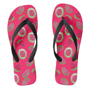 Zomer Melodie: Watermeloen Waterverf Slippers Teenslippers