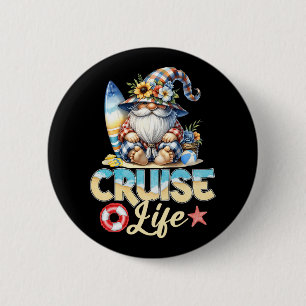 Zomer met mijn Gnomies Vakantie Cruise Life Gnome Ronde Button 5,7 Cm