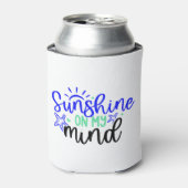 Zomer Mindset "Sunshine On My Mind" Blikjeskoeler (Blikje Voorkant)