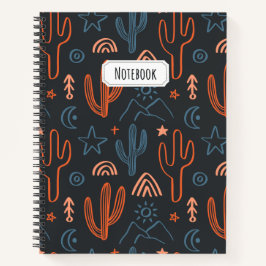Zomer Minimalistisch Cactus Patroon Notitieboek