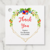 Zomer Mixed Berries verjaardagsfeest Dank u Bedankjes Labels (Voorkant)