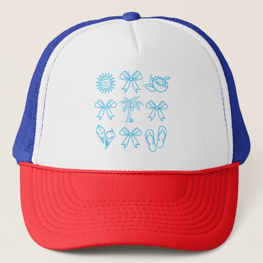 Zomer Mode Coquette Bow Trucker Pet (Voorkant)