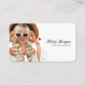 Zomer Mood Fashion Event Planner QR-code Visitekaartje (Voorkant)