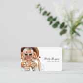 Zomer Mood Fashion Event Planner QR-code Visitekaartje (Staand voorkant)