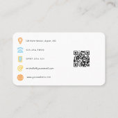 Zomer Mood Fashion Event Planner QR-code Visitekaartje (Achterkant)